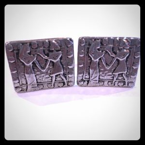 Pair of Hieroglyph  Cuff Links